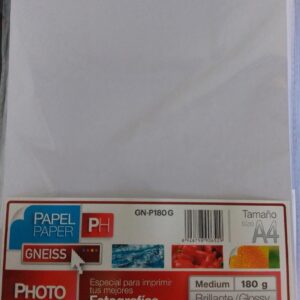 Papel Glossy Fotográfico 180 Grs A4