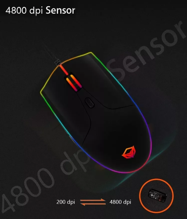 MOUSE GAMER RGB USB MEETION GM21 - Imagen 3