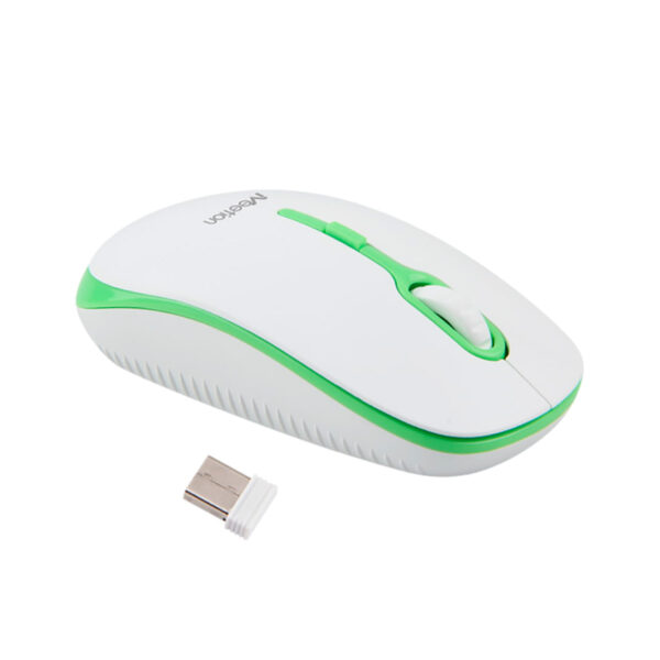 MOUSE INALAMBRICO WS R547 Meetion Blanco/Verde